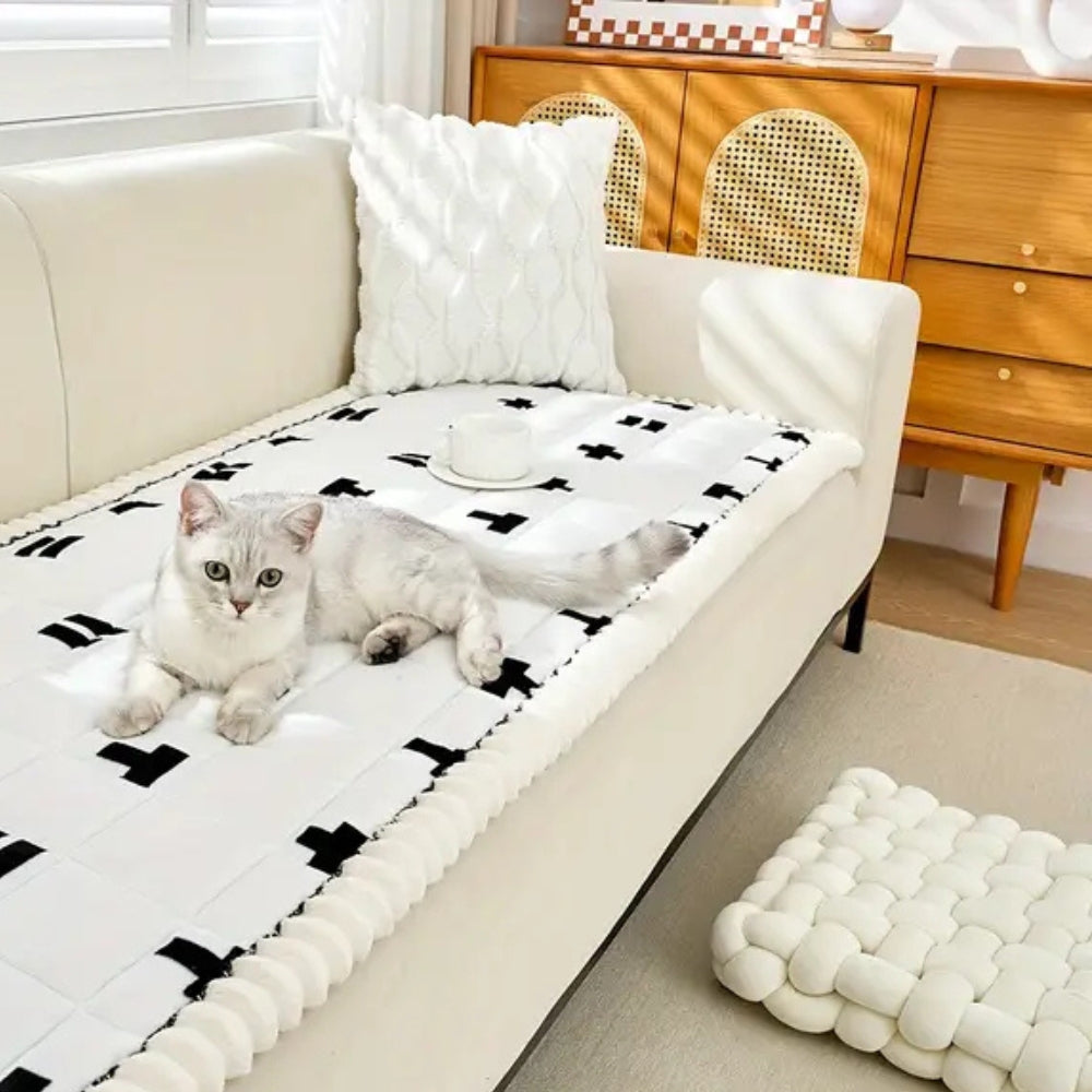 Canyon Weave Quilted Sofa Cover NCU0QN076