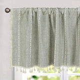 Boho Cotton Linen Kitchen Curtains