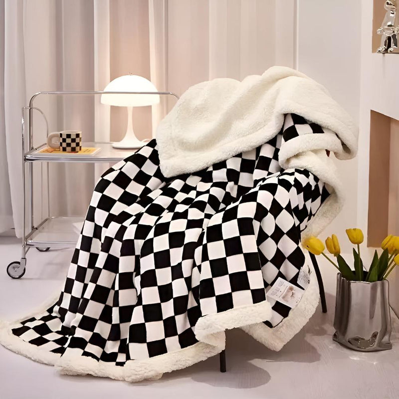 Chessboard Pattern Elegance Blanket