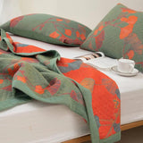 Ginkgo Orange Leaf Floral Pattern Blanket