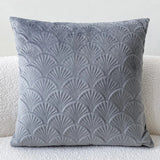 Coastal Velvet Shell Cushion Cover