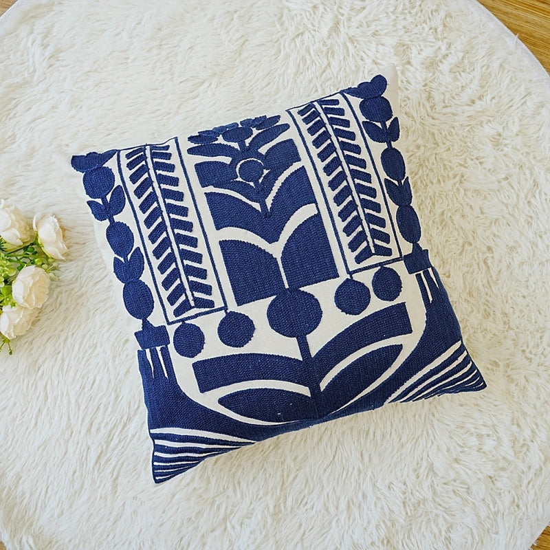 Symmetrical Tufted Embroidery Cushion Cover