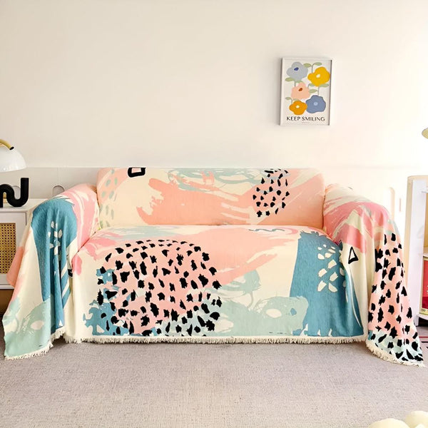 Whimsical Watercolor Sofa Cover