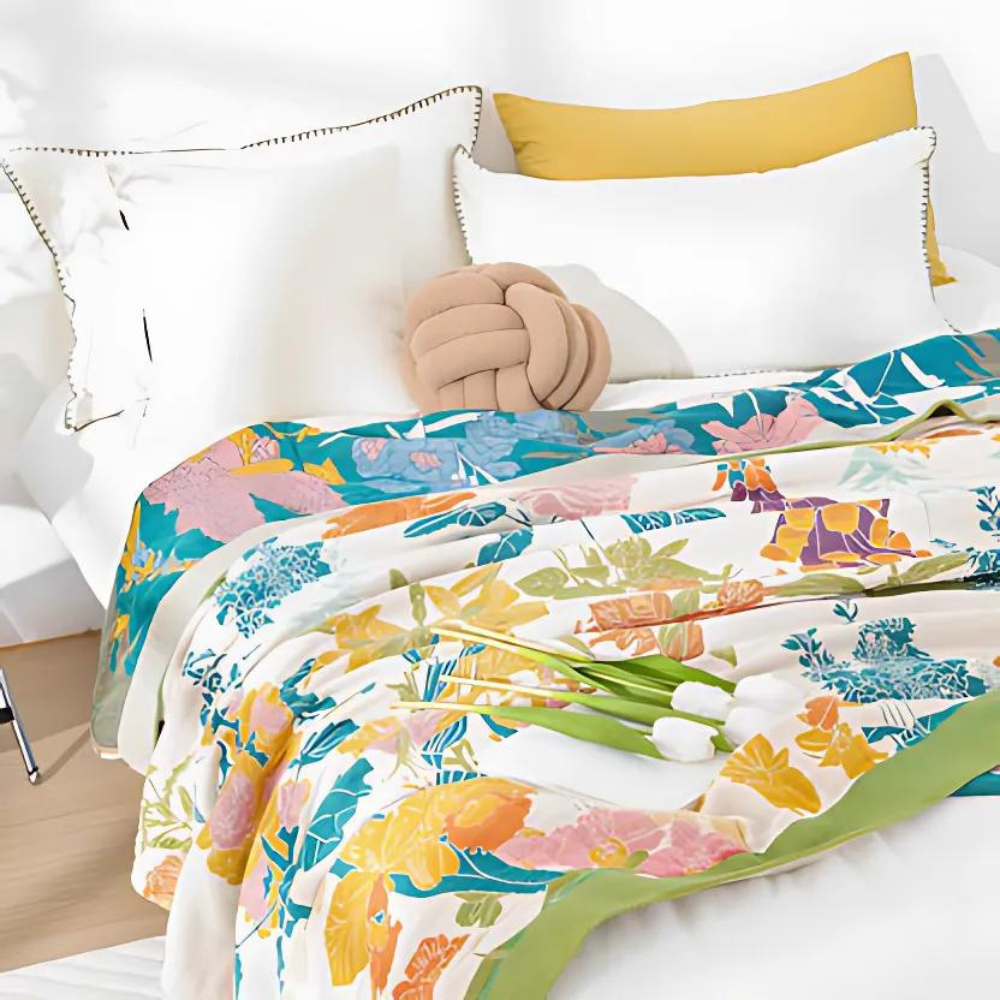 Blossom Bay Breathable Cotton Coverlet Casa & Beyond