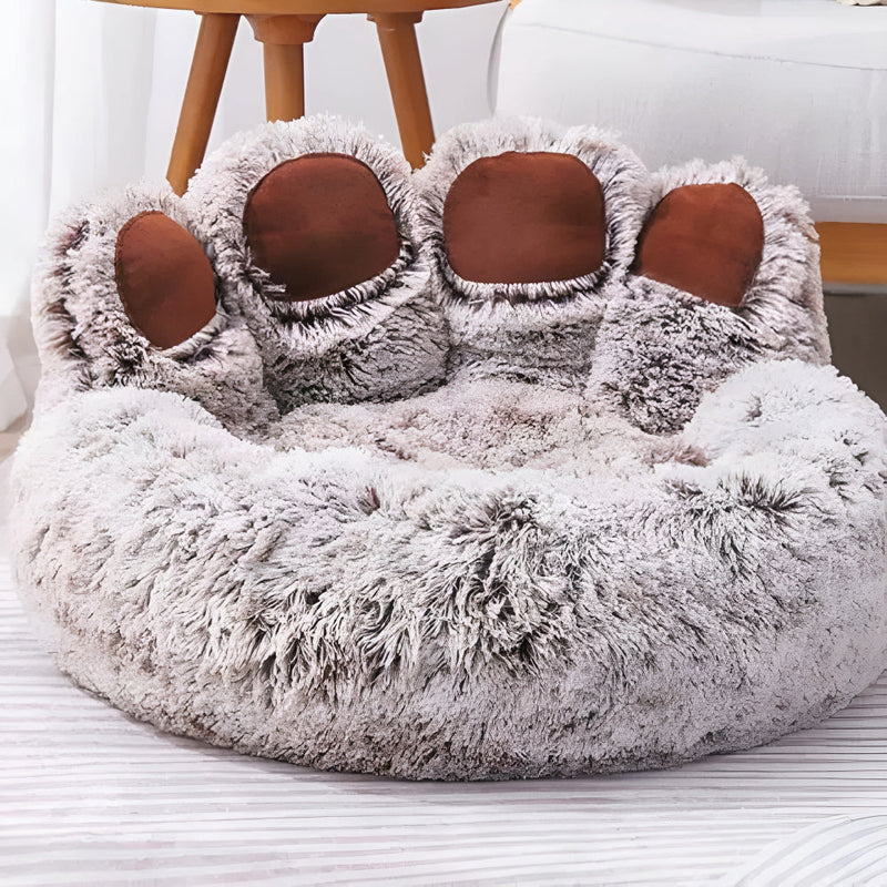 Furry Paw-Shaped Pet Bed