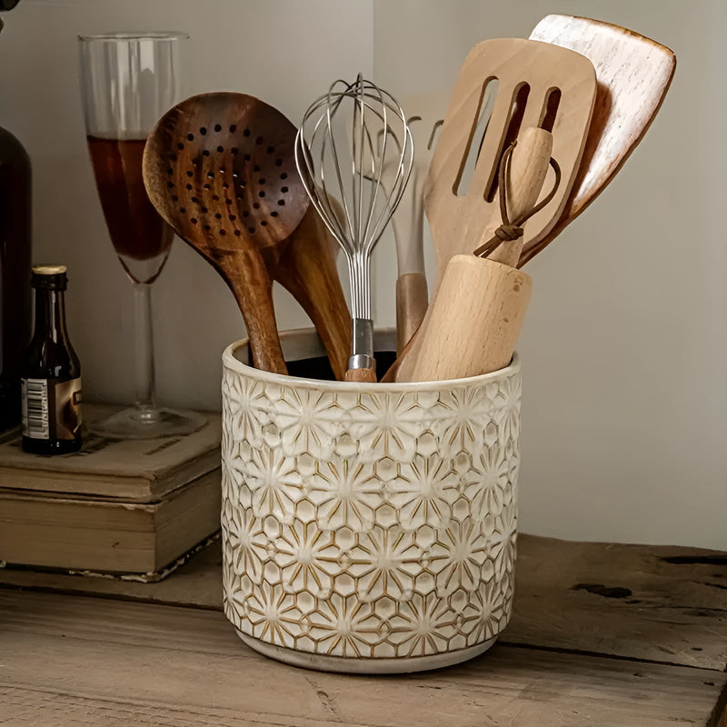 Bloom Craft Ceramic Utensil Holder