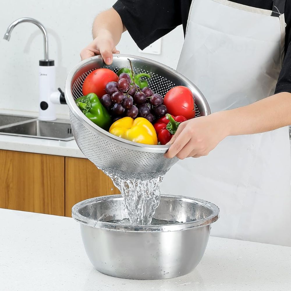 Stainless Steel Colander Duo Set