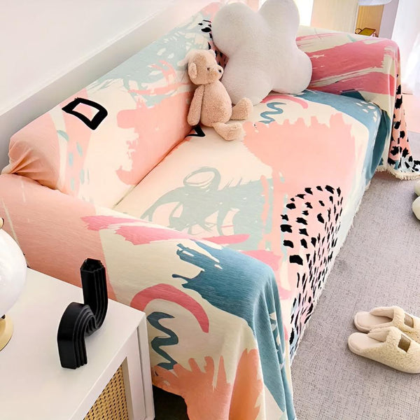 Whimsical Watercolor Sofa Cover