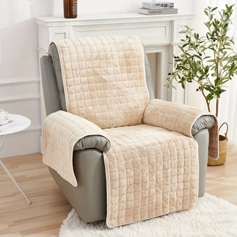 Velvet Grid Recliner Cover