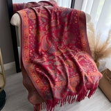Paisley Elegance Winter Poncho Shawl