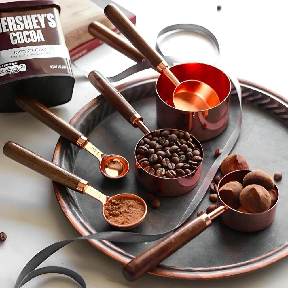 Gleam Copper Measuring Set -Cups and Spoons