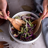 Rustic Teak Salad Serving Set | 2 Pcs