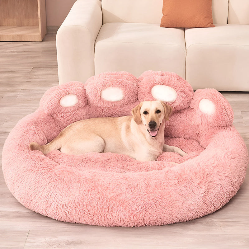 Furry Paw-Shaped Pet Bed