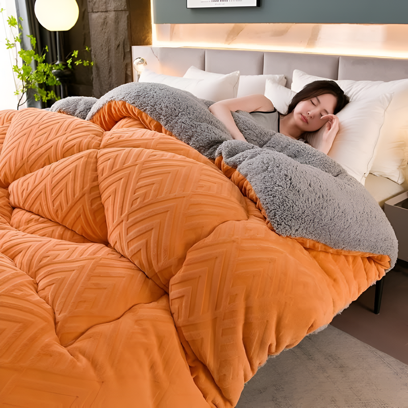 Dual-Sided Soft Duvet Blanket