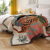 Jungle Leopard Patterned Throw Blanket