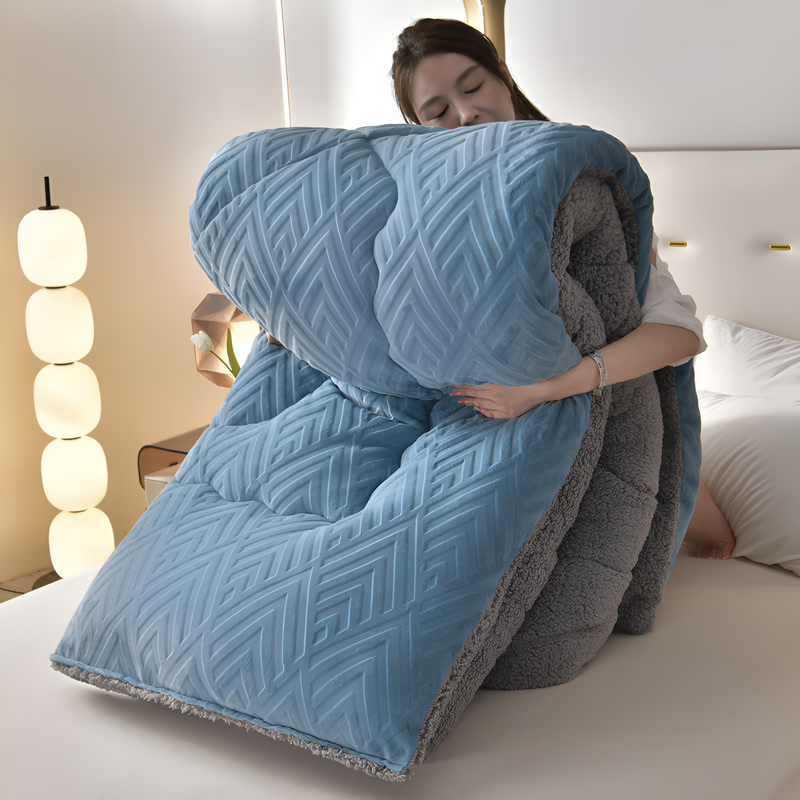 Dual-Sided Soft Duvet Blanket