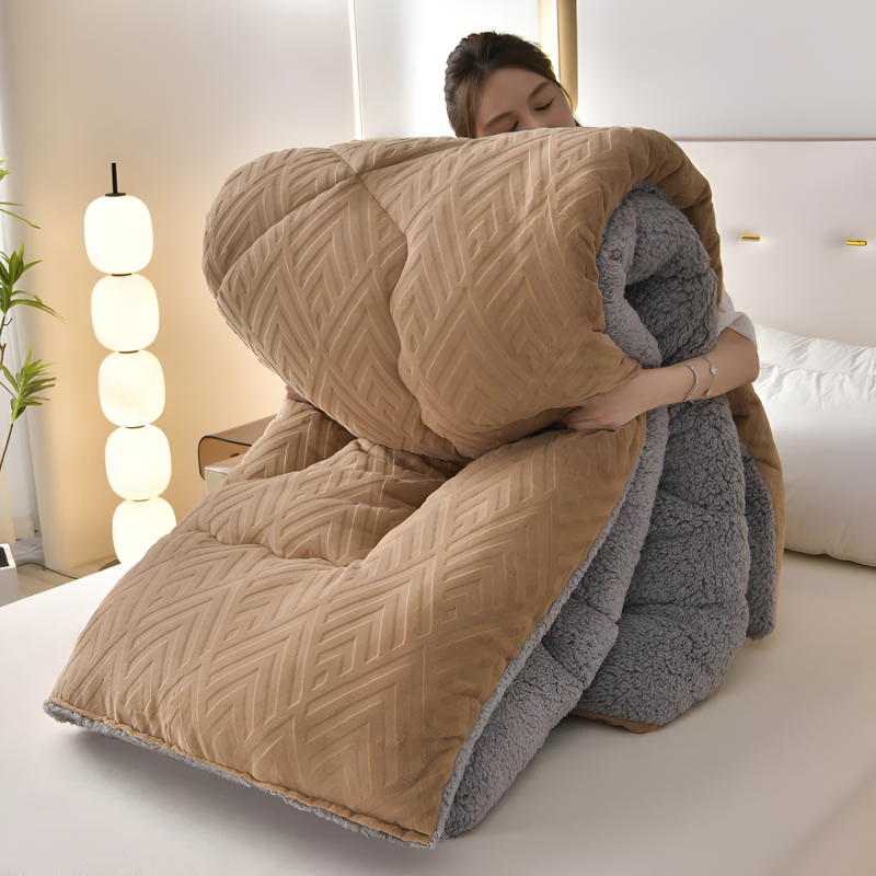 Dual-Sided Soft Duvet Blanket