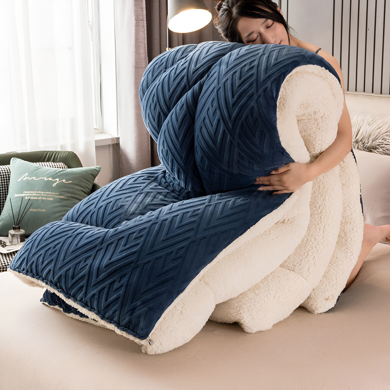 Dual-Sided Soft Duvet Blanket