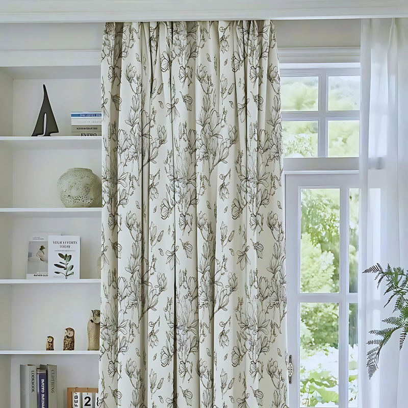 Fresh Floral Sunshade Curtains