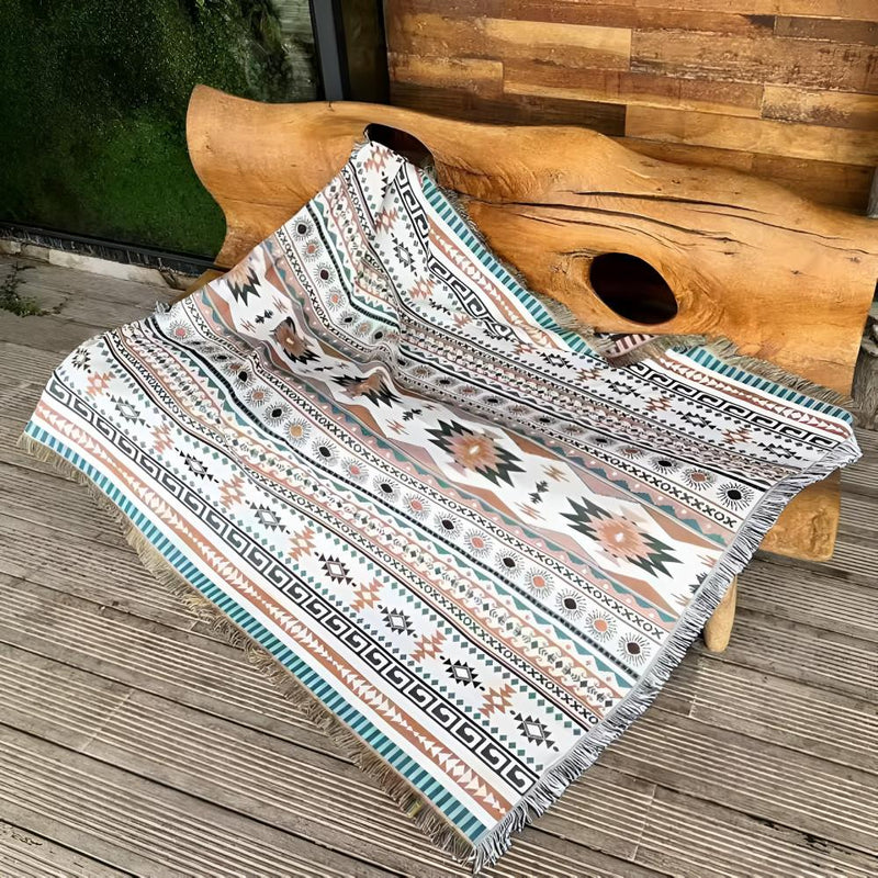 Desert Bloom Tapestry Picnic Blanket & Throw