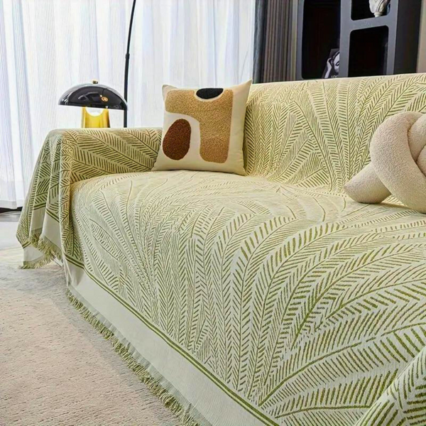 Leaf Pattern Luxury Sofa Cover