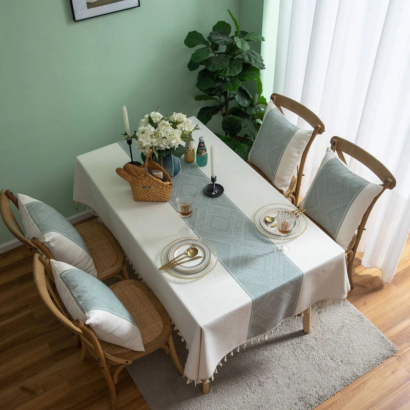 Glisstra Geometric Tassel Tablecloth