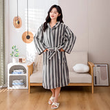 Cloud-Soft Unisex Striped Bathrobe