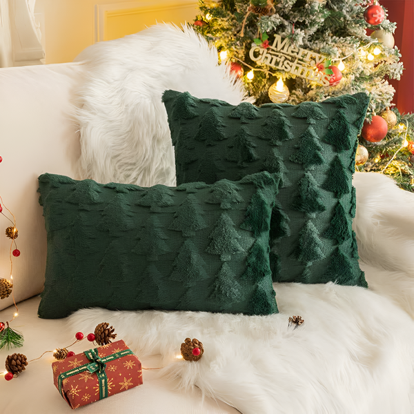 Plush Christmas Tree Fluffy Pillowcases