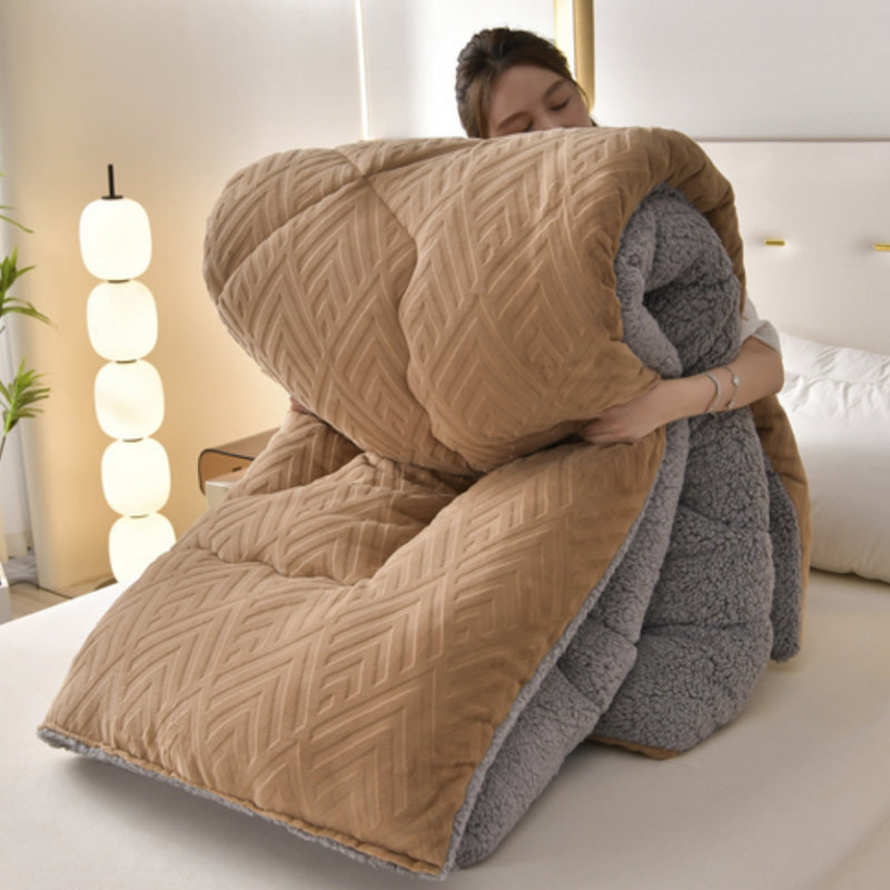 Dual-Sided Soft Duvet Blanket