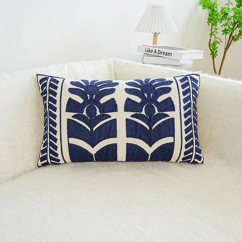 Symmetrical Tufted Embroidery Cushion Cover