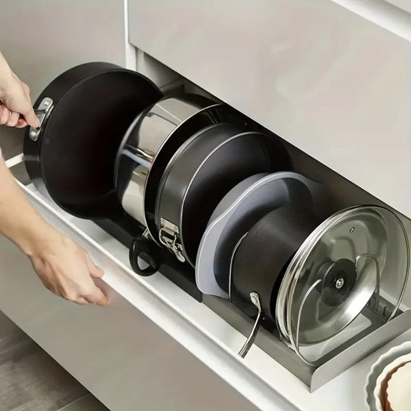 Expandable Pot and Pans Organizer Rack