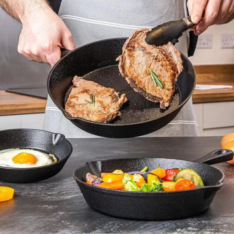 Black Cast Iron Frying Pan