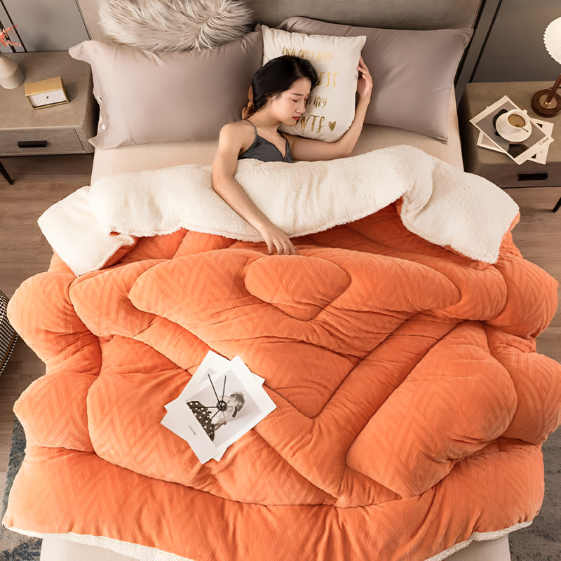 Dual-Sided Soft Duvet Blanket