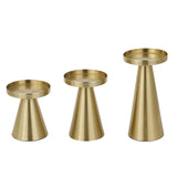 Elegant Brass Candle Holders | Set of 3