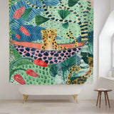 Tropical Cheetah Shower Curtain