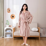 Cloud-Soft Unisex Striped Bathrobe