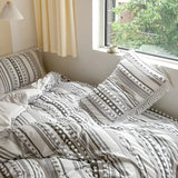 Soft Stripe and Tassel Duvet Set | 3pcs