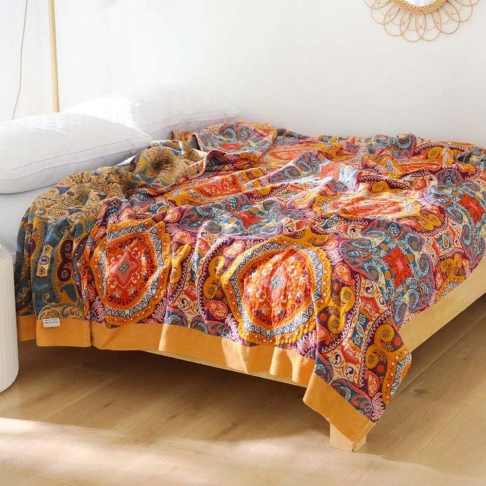 Beautiful Floral Boho Blanket | 100% Cotton Blanket (B1G1)