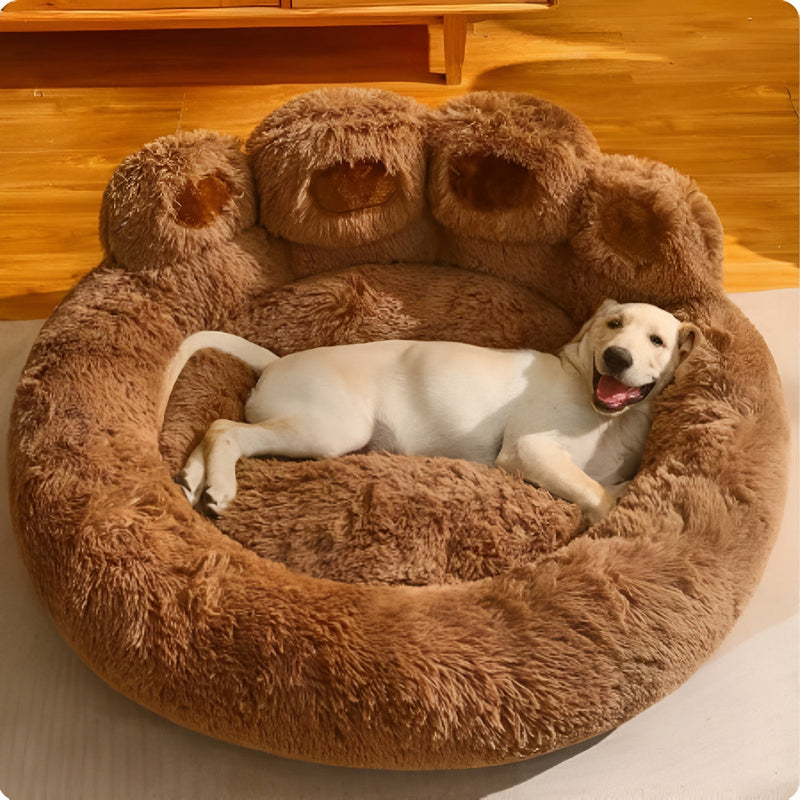 Furry Paw-Shaped Pet Bed