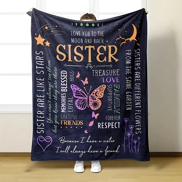 Love You Sister Gift Warm Blanket