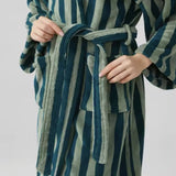 Cloud-Soft Unisex Striped Bathrobe