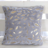 Golden Leaf Velvet Cushion Covers