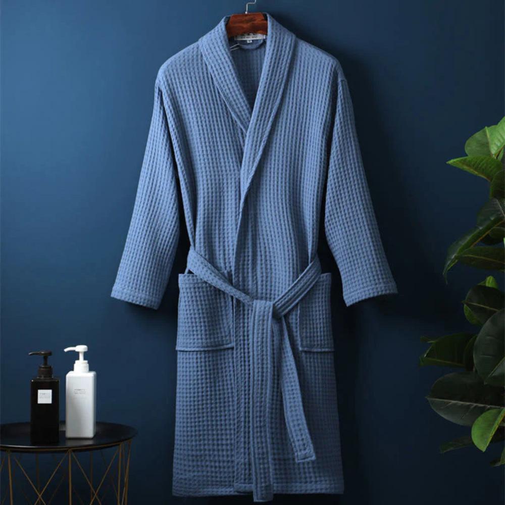 white christmas dresses Unisex Organic Cotton Waffle Bathrobe White / XL main image 1