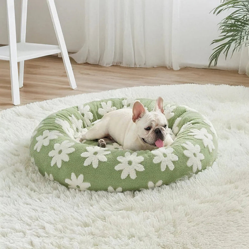 Snuggle Floral Checkerboard Pet Bed