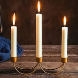 Gilded Trio Iron Candle Holder