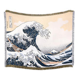 Classic Great Wave Throw Blanket