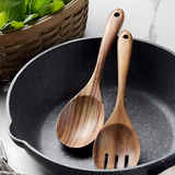 Rustic Teak Salad Serving Set | 2 Pcs