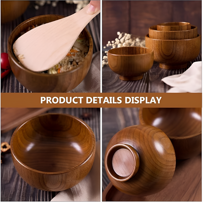 Rustic Jujube Wooden Bowl