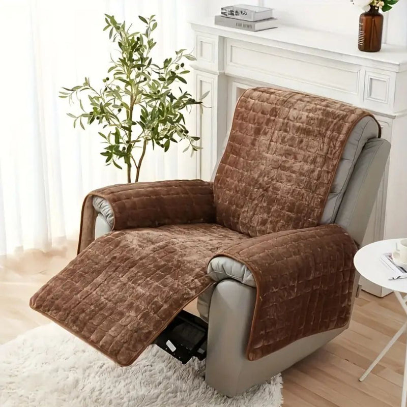 Velvet Grid Recliner Cover