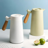 Elegant Insulated Carafe with Wooden Handle